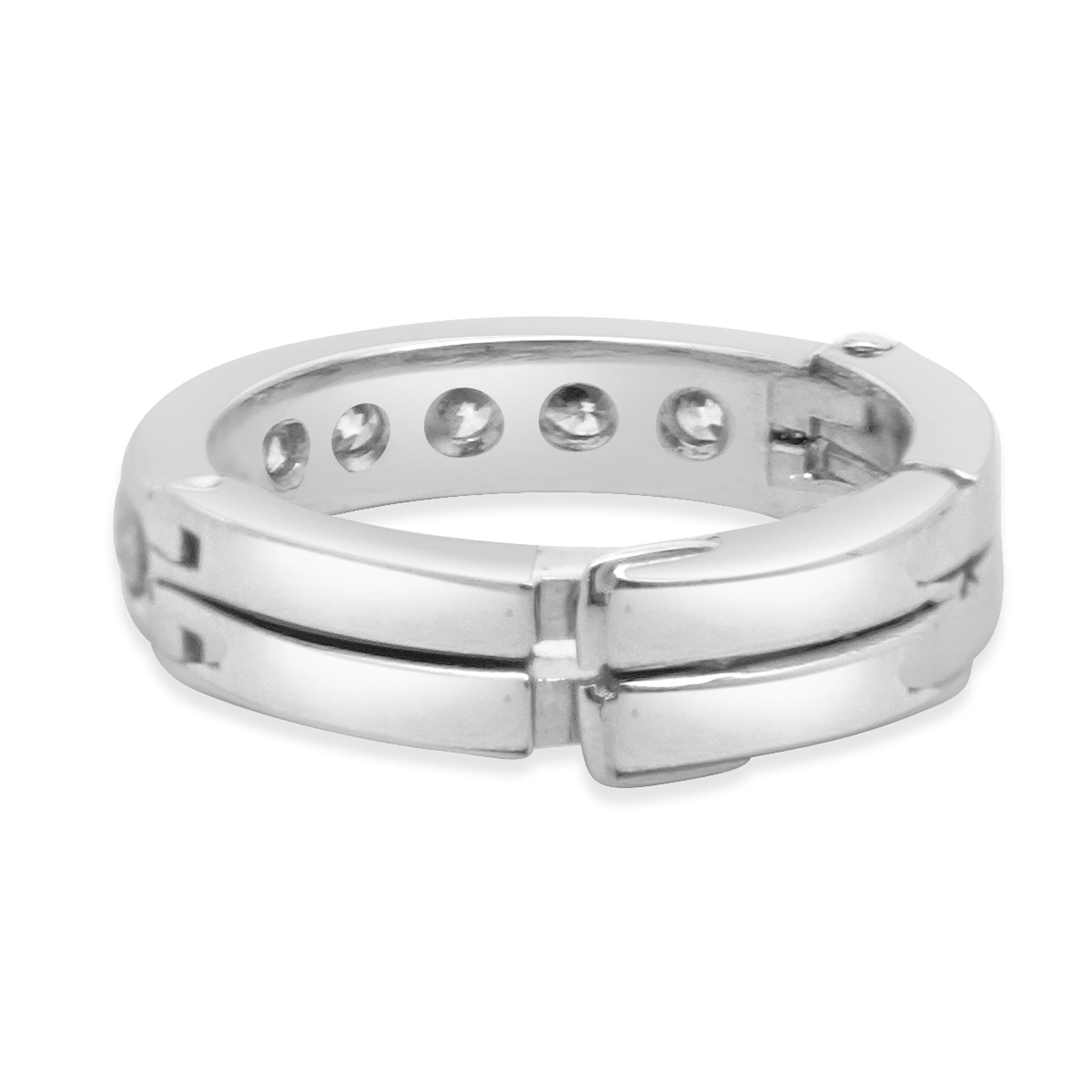 Diamantband aus Platin mit Kanalbesatz und arthritischem Schenkel im Zustand „Hervorragend“ im Angebot in Scottsdale, AZ