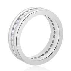 Platinum Channel Set Diamond Eternity Band