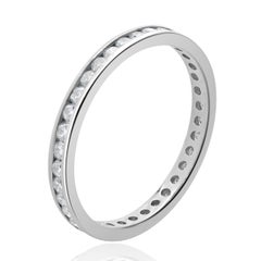 Platinum Channel Set  Diamond Eternity Band
