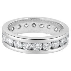 Platinum Channel Set Diamond Eternity Band