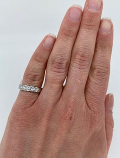 Platinum Channel Set Diamond Ring