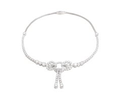 Platinum Choker Necklace Set With 20 ct. Diamonds