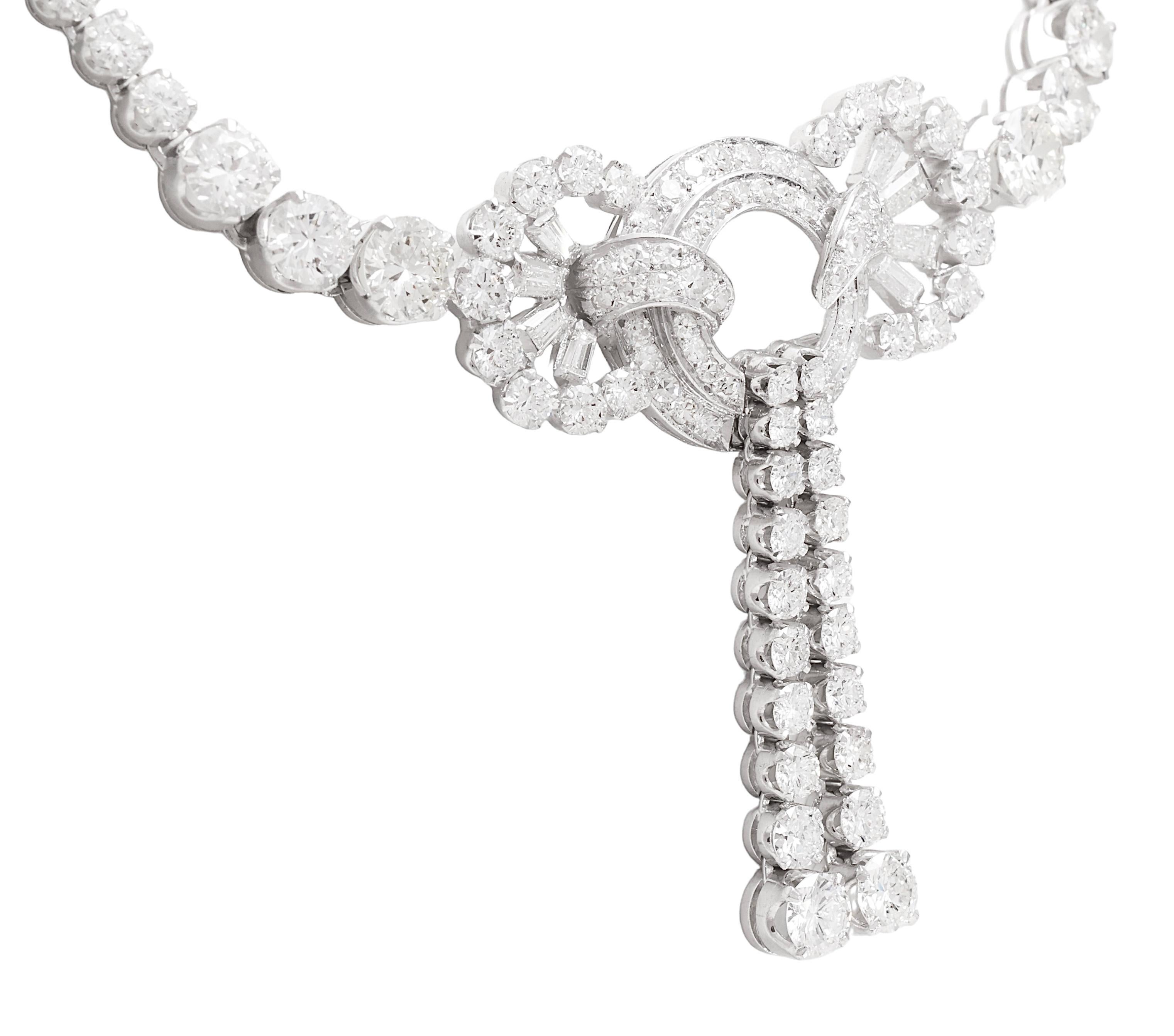 Collana girocollo in platino con 20 ct. Diamanti in vendita 2