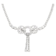 Platinum Choker Necklace Set With 20 ct. Diamonds