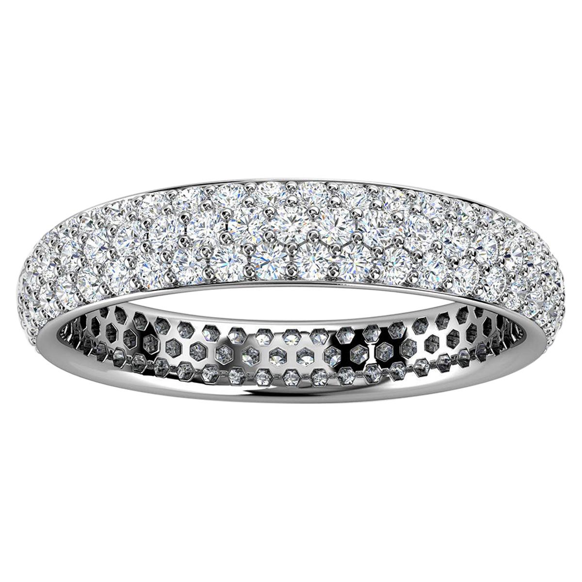 Platinum Christa Three Row Eternity Diamond Ring '4/5 Ct. Tw' For Sale