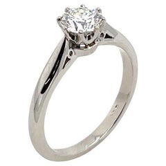 Platinum Classic Solitaire 0.65ct H/SI1 Diamond Engagement Ring