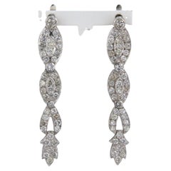 Platinum Clip-On Earrings with 2.50ct Brilliant-Cut Diamonds, 2012