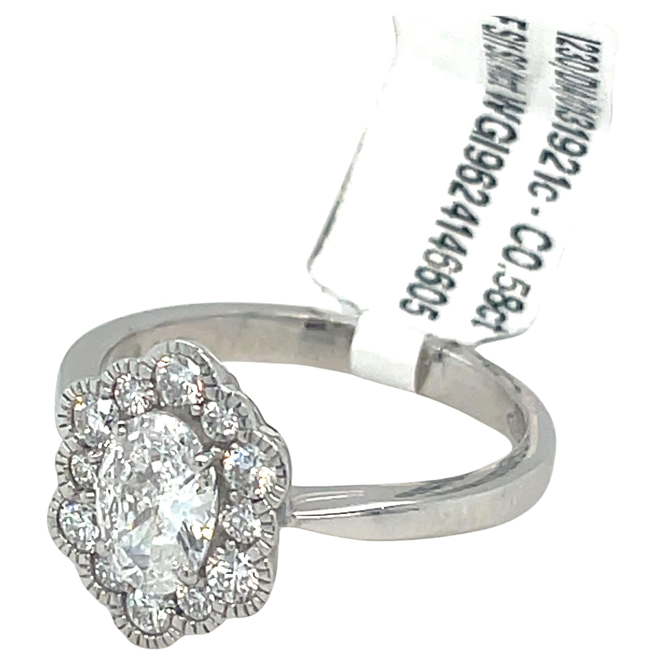 Platinum Cluster Diamond Ring
