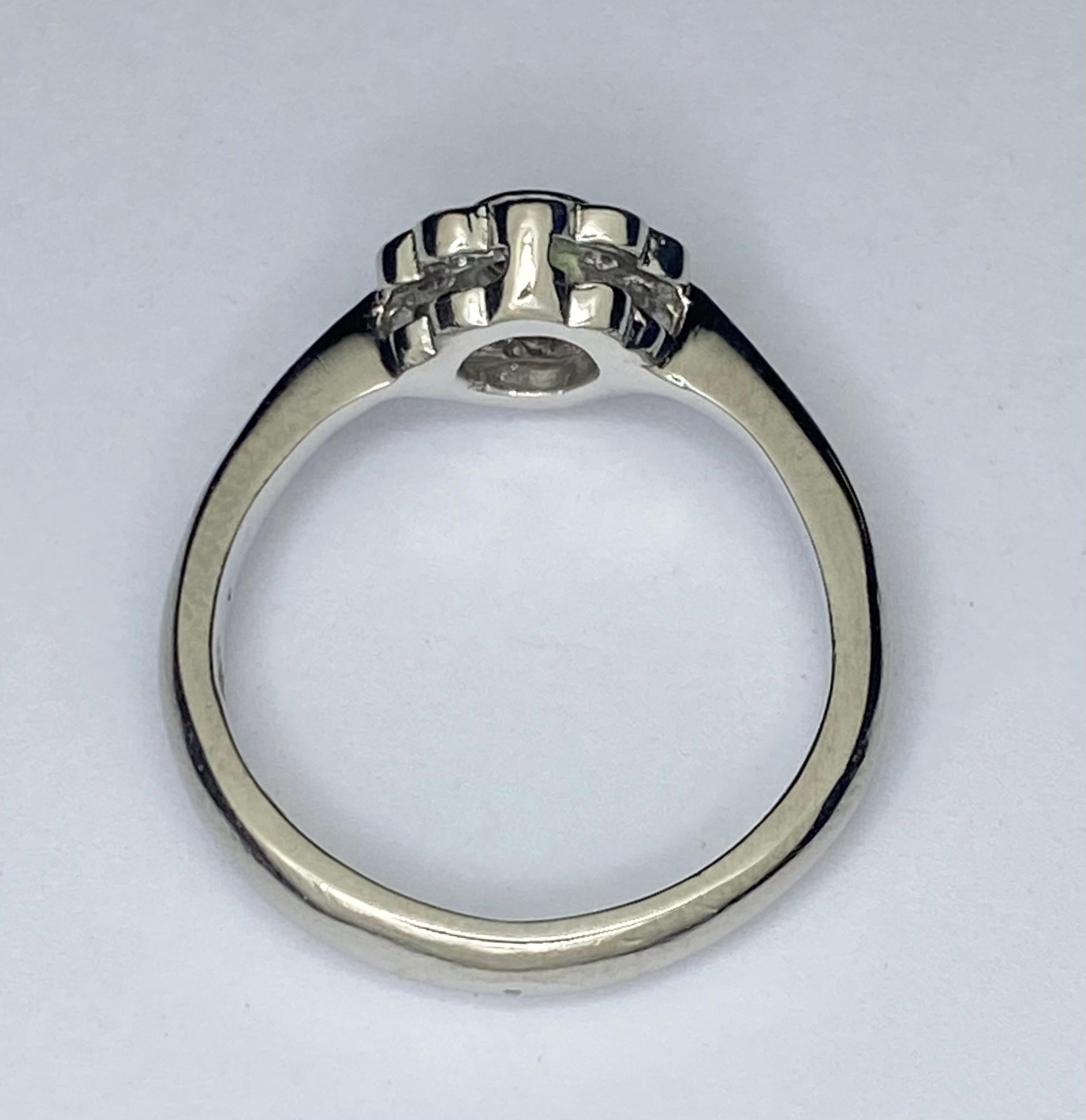 Platinum Cognac Diamond Cluster Ring In New Condition For Sale In Indooroopilly, QLD