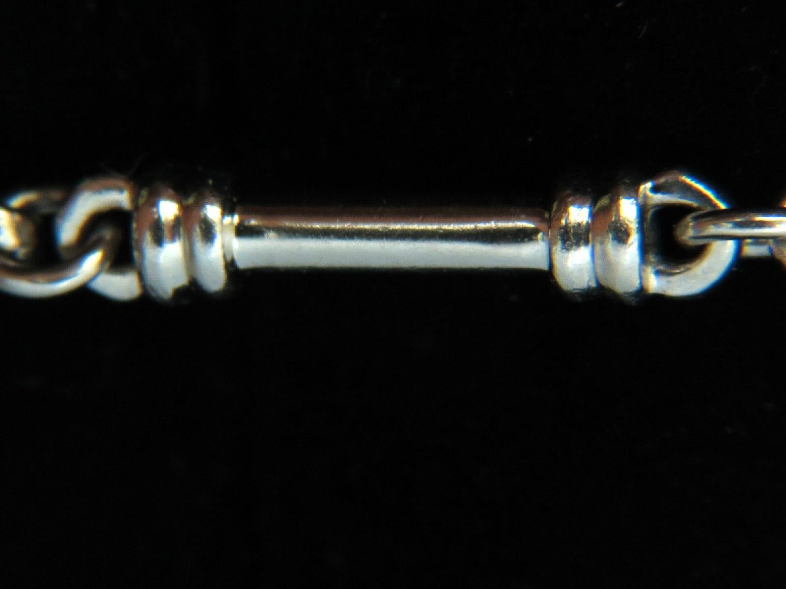 Platinum Column Linked Ladies Toggle Diamond Necklace 3