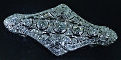 Platinum Converted Brooch Filigree Pendant with 5.30 Carat of Diamonds