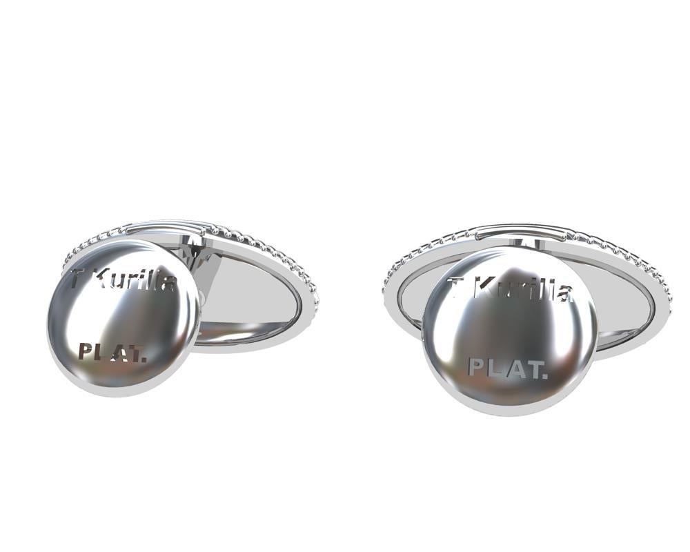 Platinum Cufflinks In New Condition For Sale In New York, NY