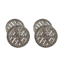 Platinum Cufflinks with Rose Cut Diamonds