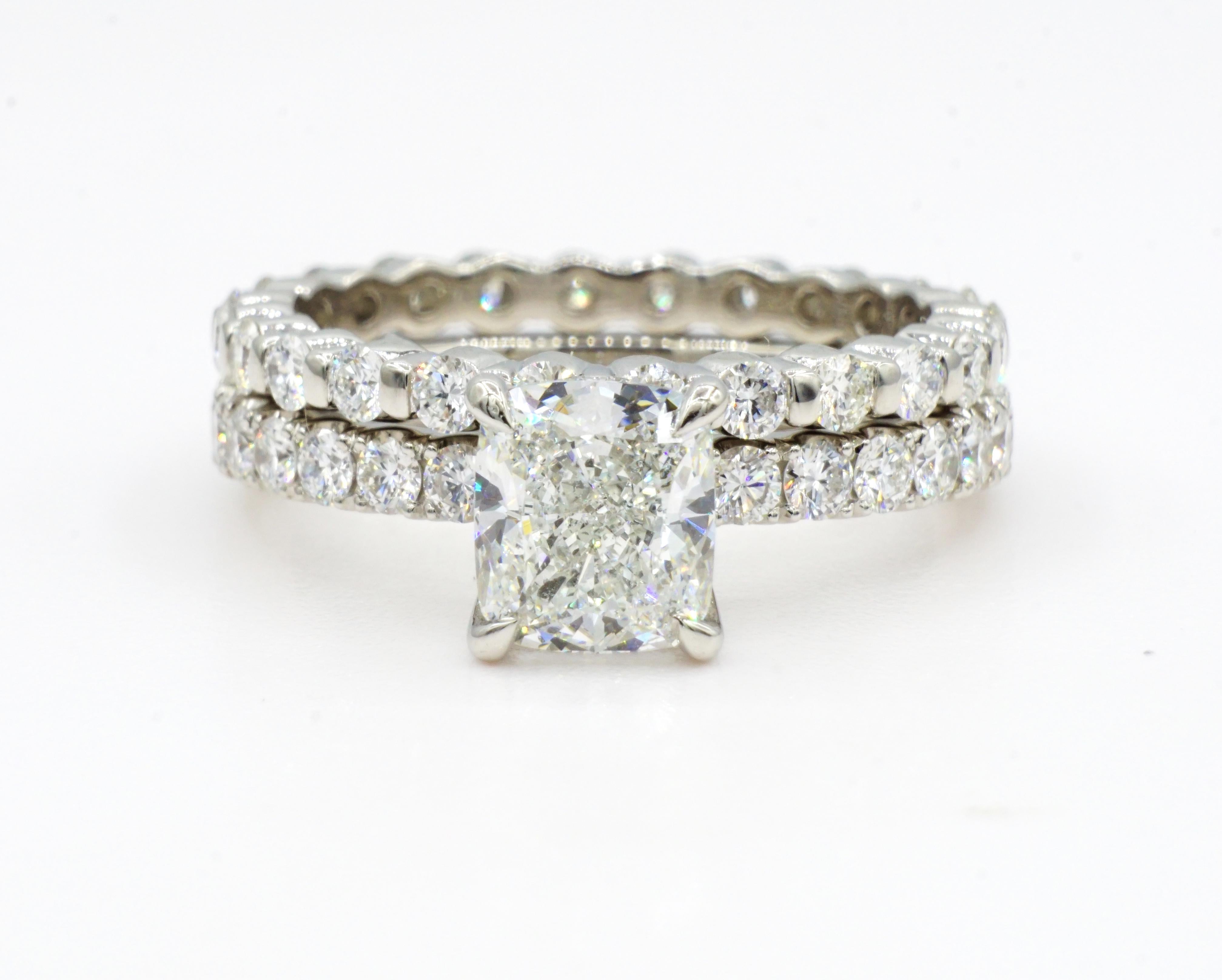 Platinum Cushion 1.51ct Diamond Engagement Ring GIA Cert G SI2, size 6.25 - NEW 1