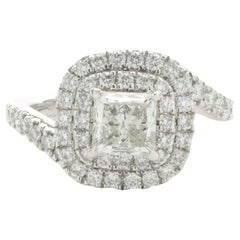 Platinum Custom Designed Princess Cut Diamond Engagement Ring