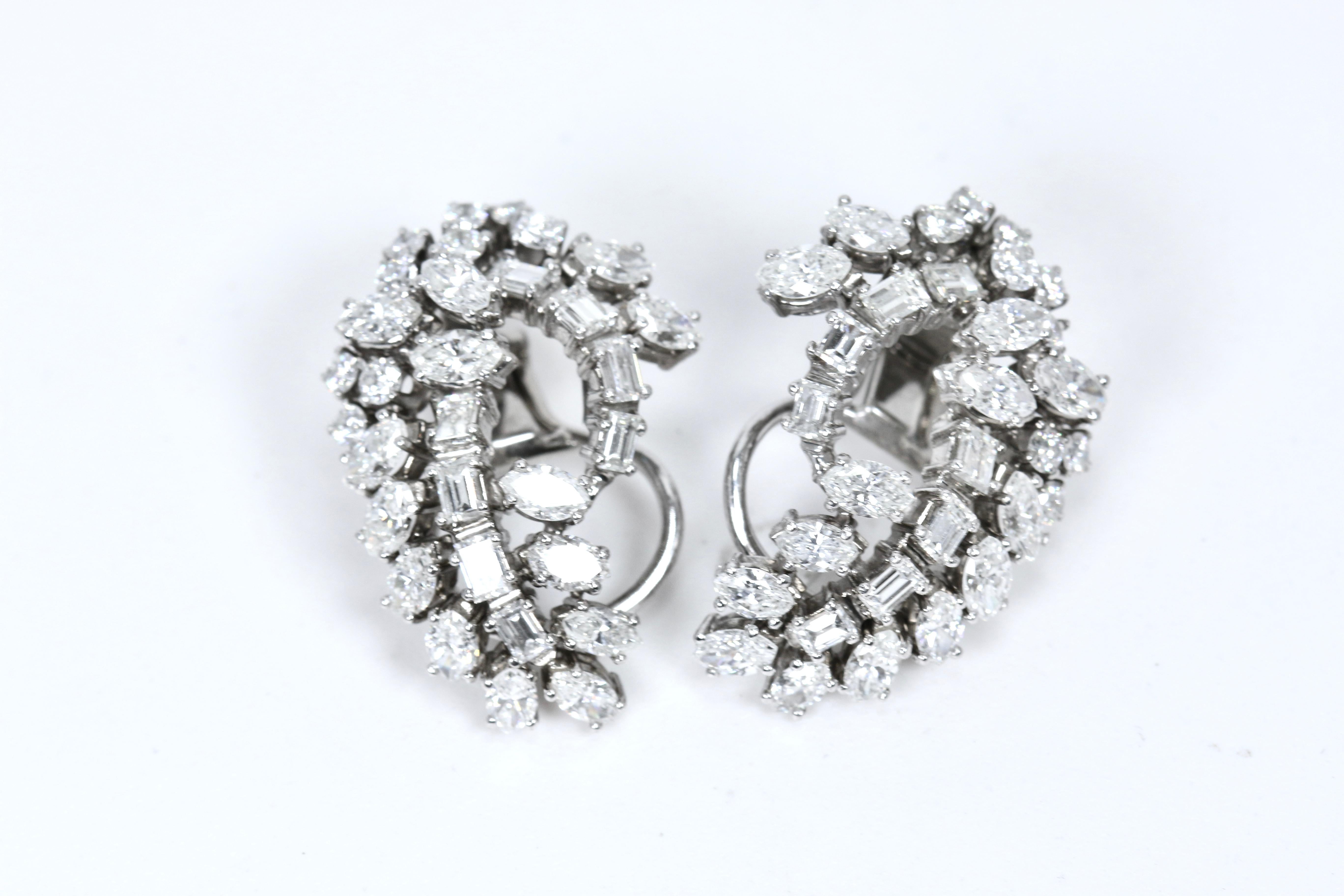 Diamant-Ohrringe aus Gold im Zustand „Gut“ im Angebot in Dallas, TX
