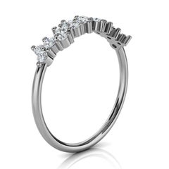Platin Dganit Petite Scattered Organic Design Diamantring '1/3 Ct. tw'