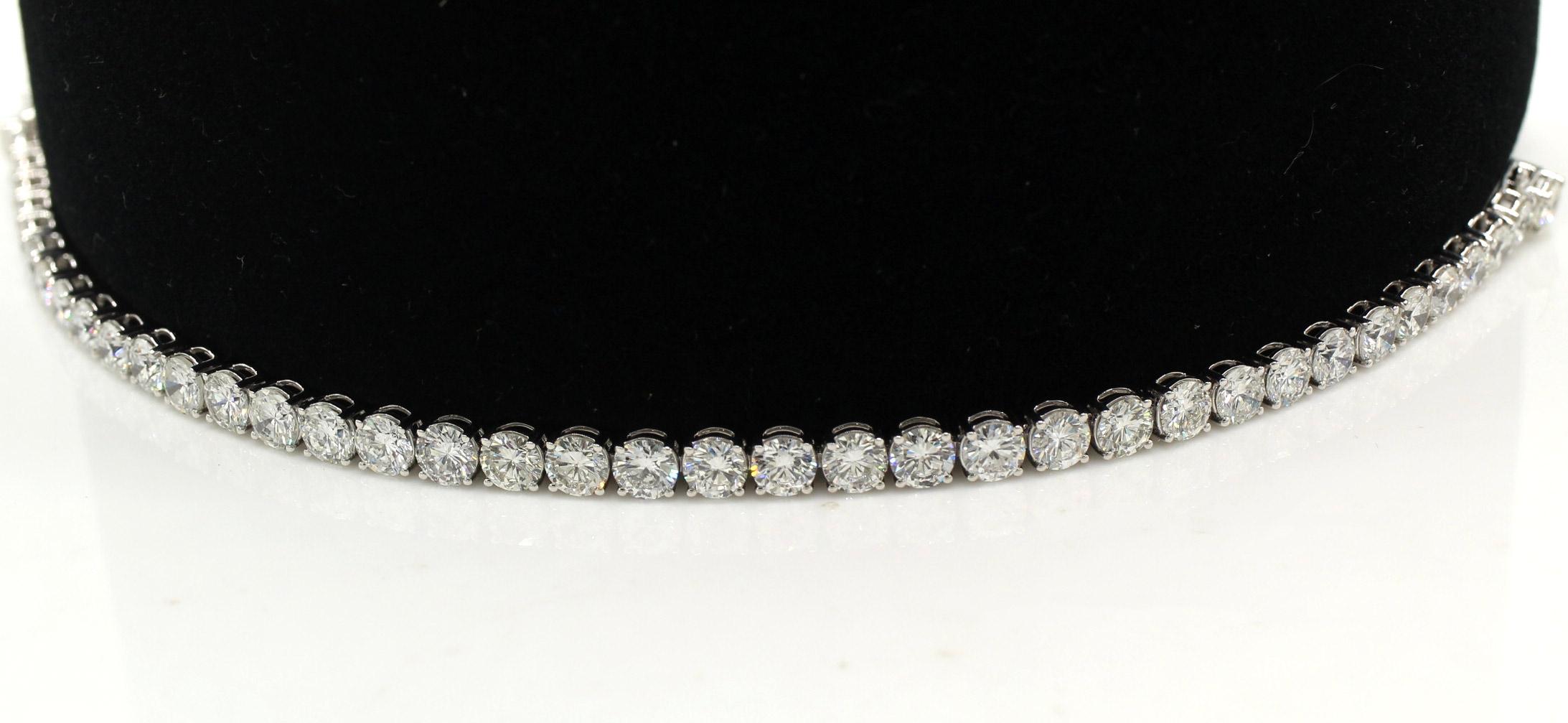 Pulsera Tenis Platino Diamante 12.84 Cts Contemporáneo en venta