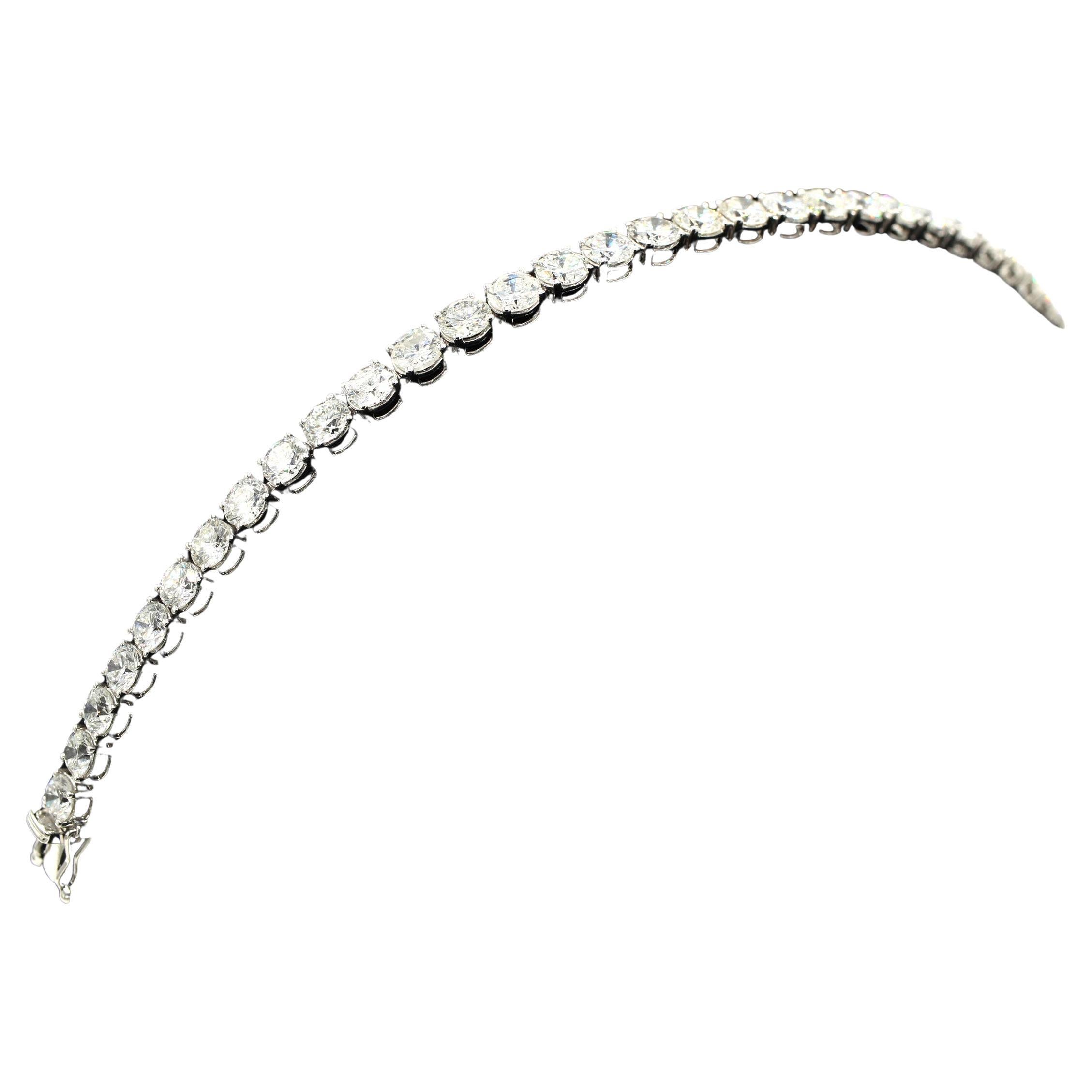 Pulsera Tenis Platino Diamante 12.84 Cts en venta