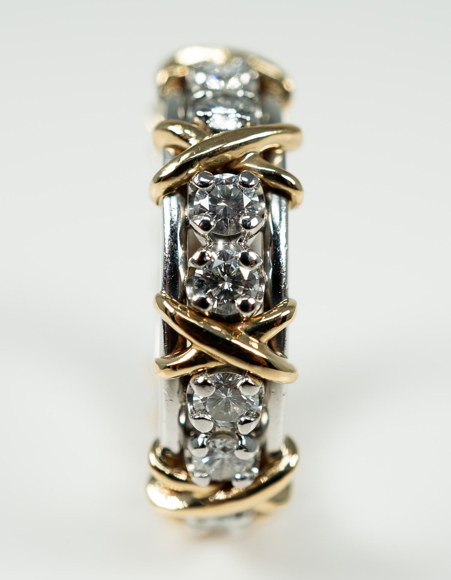 Women's or Men's Platinum Diamond 16 Stone Ring By Jean Schlumberger for Tiffany & Co.