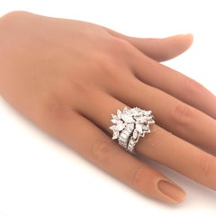 Platinum Diamond 4.70ct Ring & Fitted band 0.50ct
