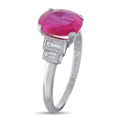 Platinum Diamond and 2.09ct No-Heat Burmese Ruby Ring MF06-021826