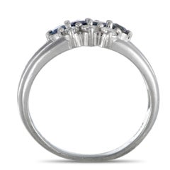 Platinum Diamond and Alexandrite Ring