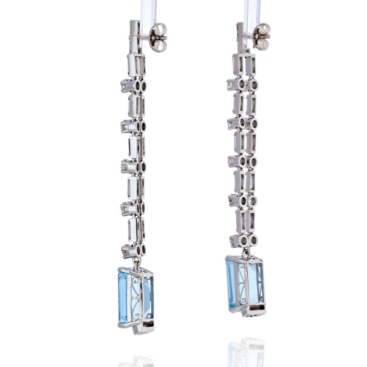 cascade diamond earrings