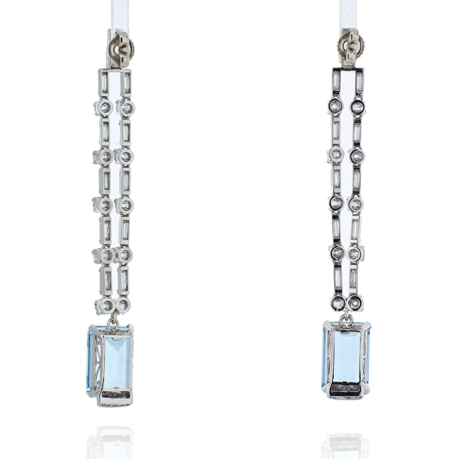 diamond cascade earrings