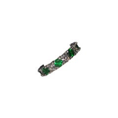 Platinum Diamond and Emerald Eternity Band