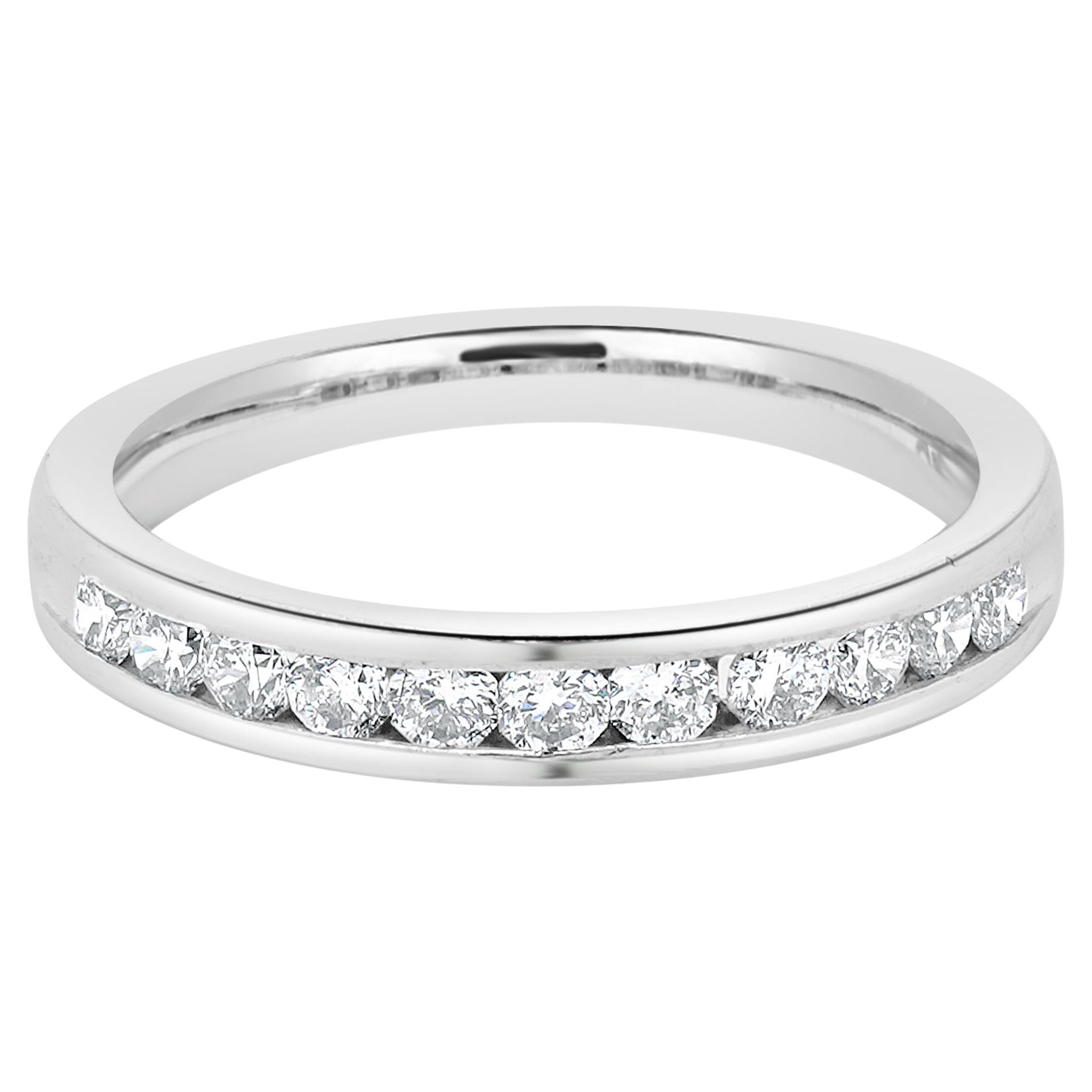 Bandeau anniversaire en platine et diamant