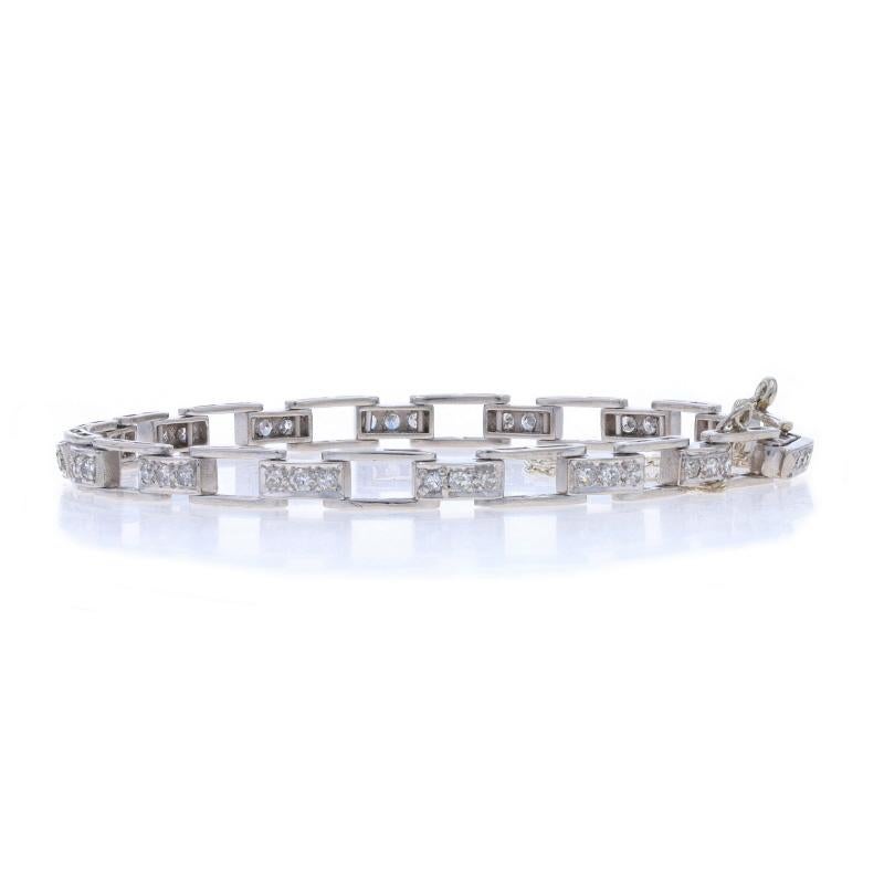 Platin Diamant Art Deco Gliederarmband 6 1/2