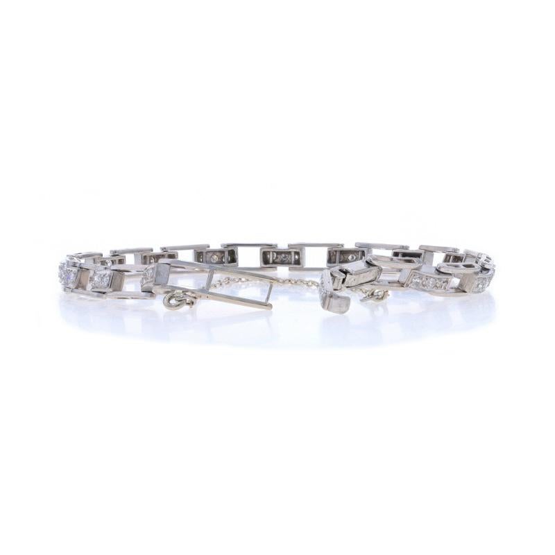 Platin Diamant Art Deco Gliederarmband 6 1/2
