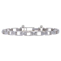 Platin Diamant Art Deco Gliederarmband 6 1/2" Einzelschliff.68ctw Vintage Milgrain