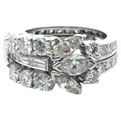 Anillo Art Decó de Platino y Diamantes 2,80 ct PLT