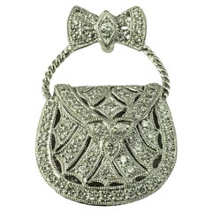 Platinum Diamond Articulated Handbag Charm #18244