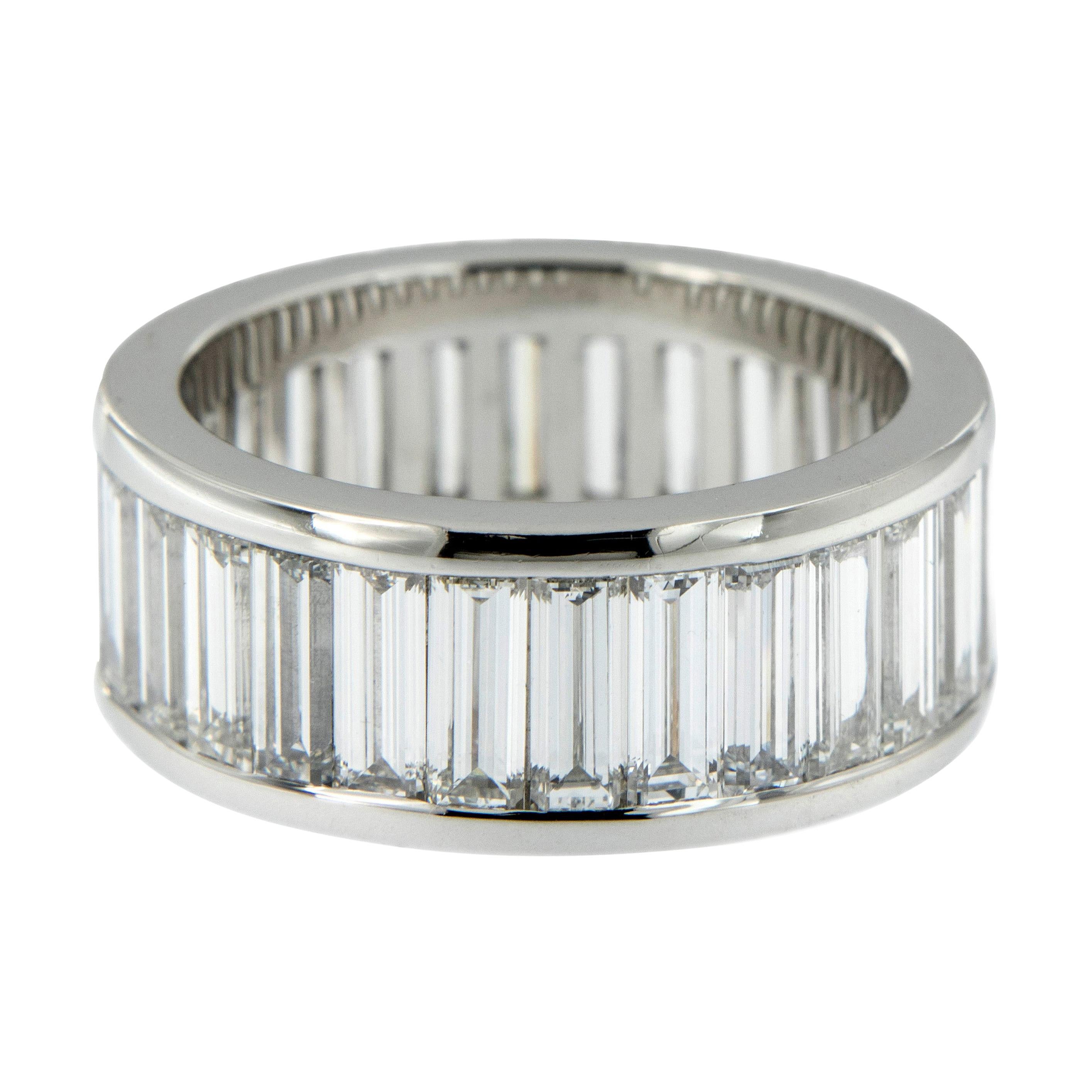 Platinum Diamond Baguette Eternity Band of the Finest Quality