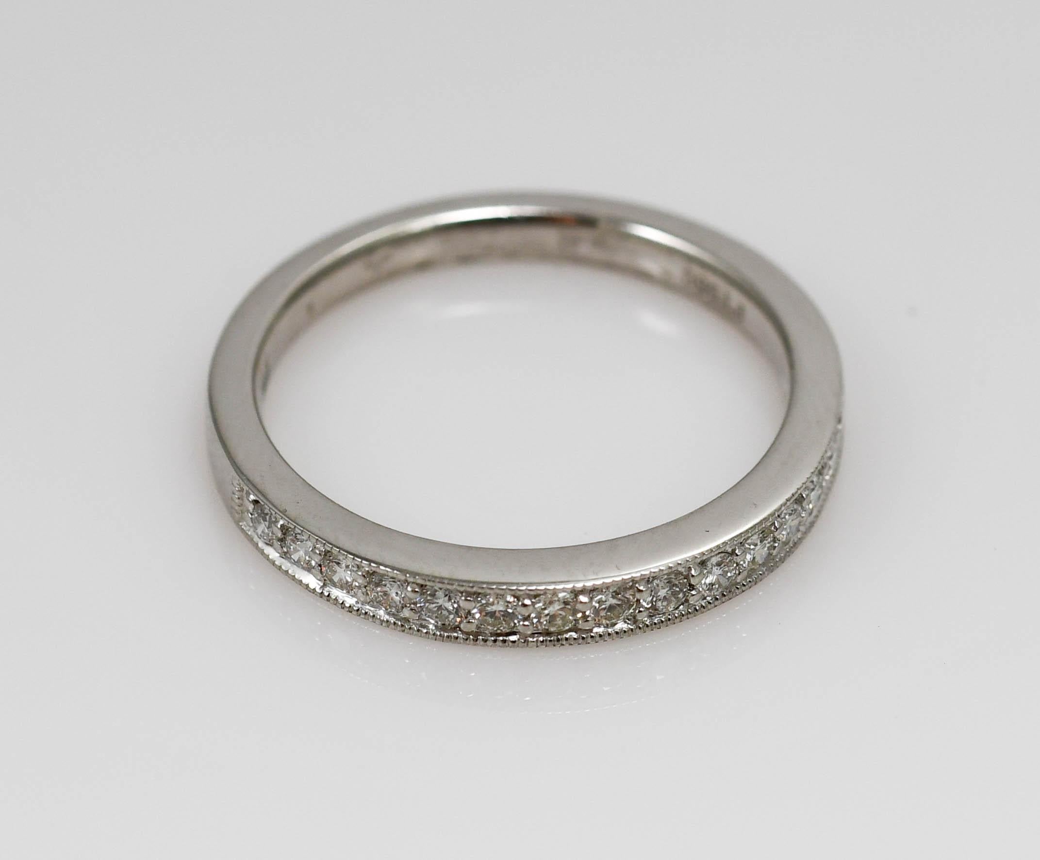Women's or Men's Platinum Diamond Band 0.30ct