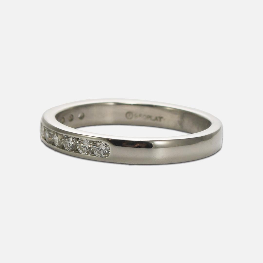 Platinum Diamond Band 0.50ct In Excellent Condition For Sale In Laguna Beach, CA