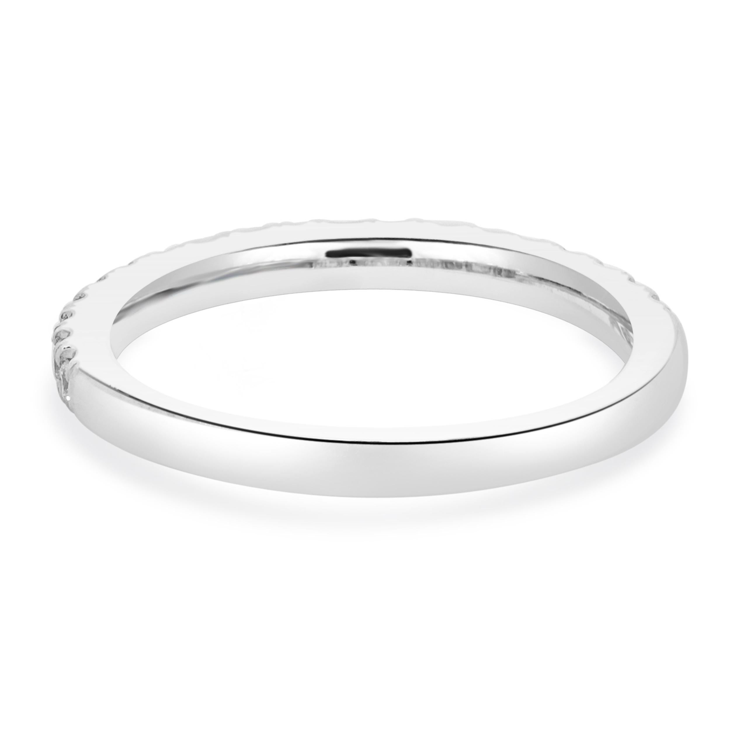 Round Cut Platinum Diamond Band For Sale
