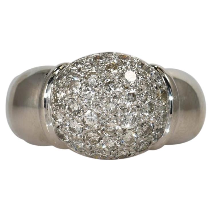 Bague en platine avec diamant 1.00TDW, 15.3gr en vente