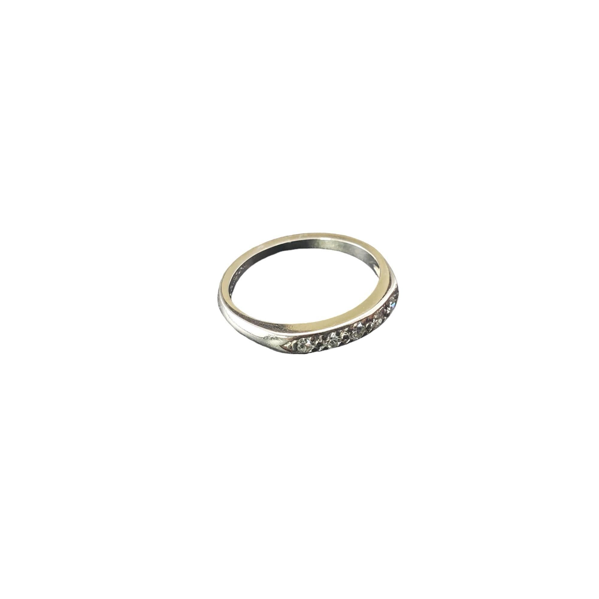 Single Cut Platinum Diamond Band Ring Size 4.75 #16835