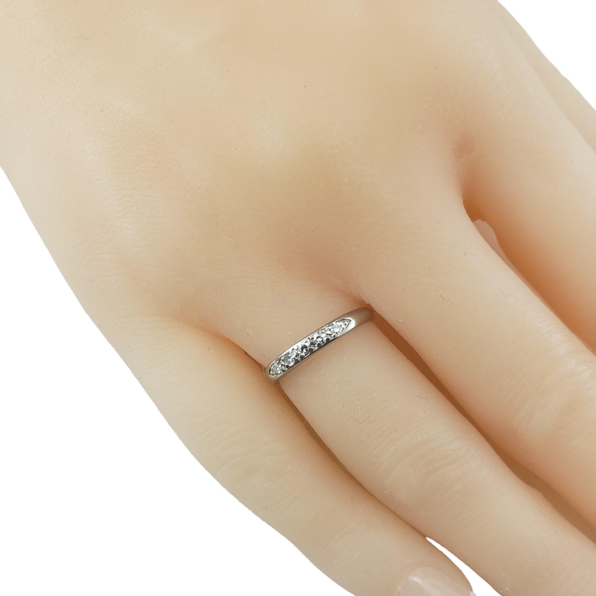 Platinum Diamond Band Ring Size 4.75 #16835 3
