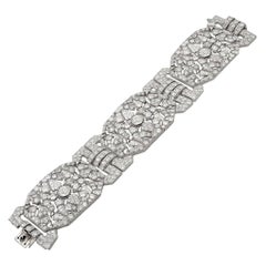 Vintage Platinum Diamond Bracelet 45 Carat