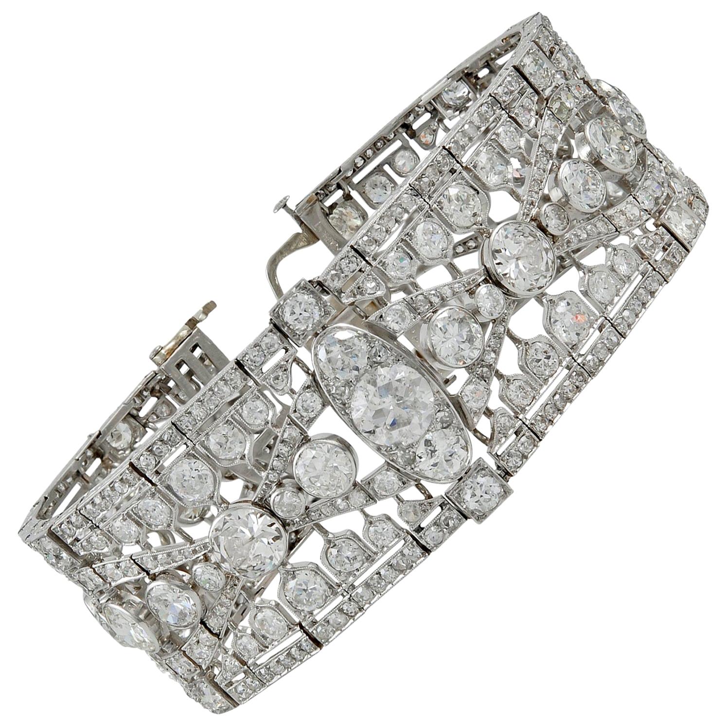 Art Deco Diamond Articulated Bracelet