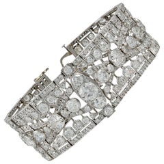 Vintage Art Deco Diamond Articulated Bracelet