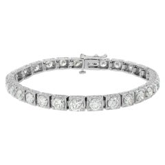 Platinum Diamond Bracelet with 10 Carats in Diamonds