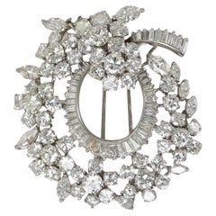Vintage Platinum Diamond Brooch, 9.00TDW, 23g