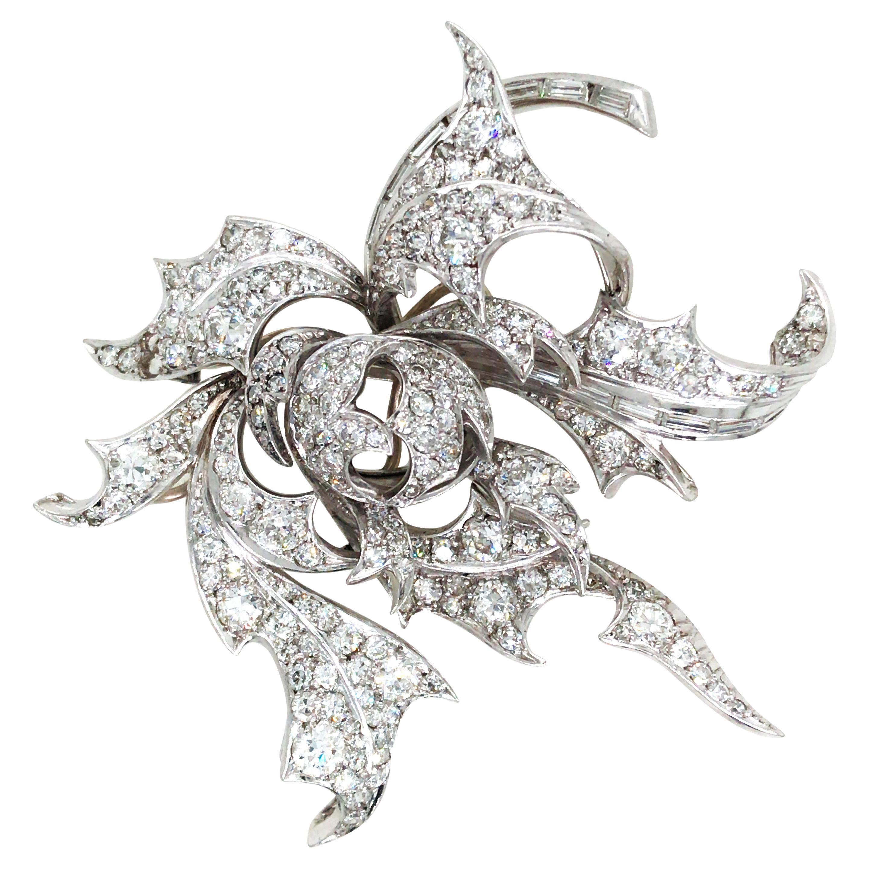 Platinum Diamond Brooch