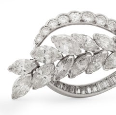 Platinum Diamond Brooch Pendant
